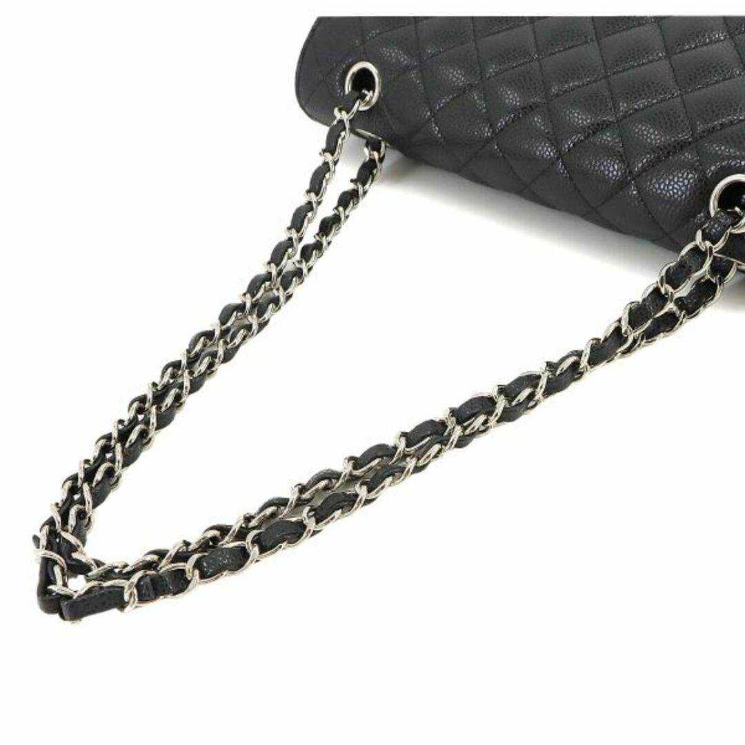 CHANEL(シャネル)の新品同様 シャネル CHANEL マトラッセ 25 チェーン ショルダー バッグ キャビアスキン ブラック A01112 シルバー 金具 ココマーク VLP 90225408 レディースのバッグ(ショルダーバッグ)の商品写真