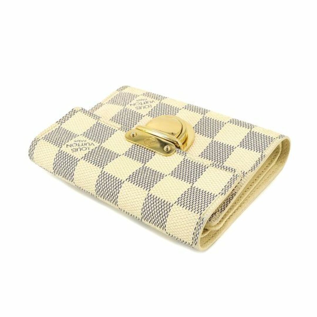 LOUIS VUITTON(ルイヴィトン)のルイ ヴィトン LOUIS VUITTON ダミエ アズール ポルトフォイユ コアラ 三つ折り 財布 ホワイト グレー N60013 ゴールド 金具 VLP 90225527 レディースのファッション小物(財布)の商品写真