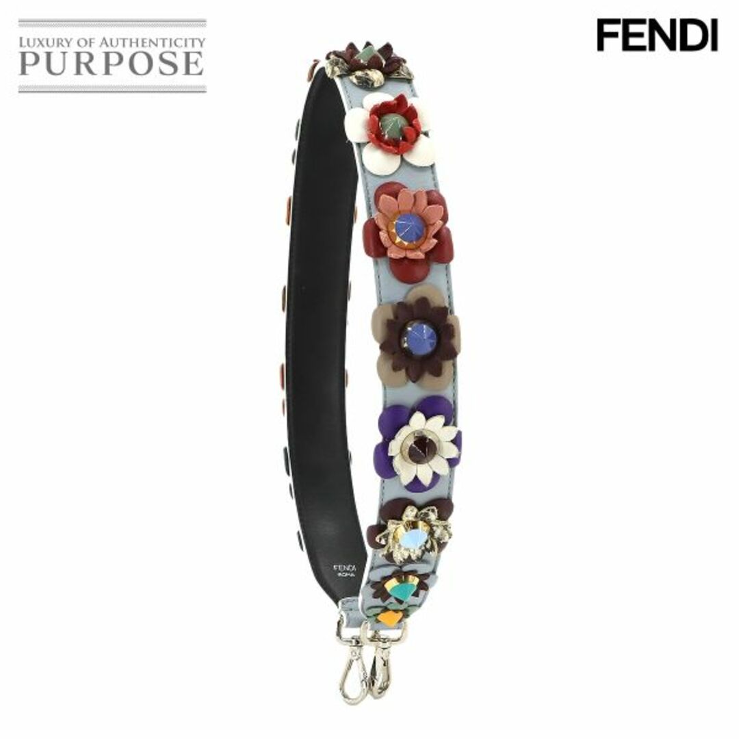 FENDI(フェンディ)のフェンディ FENDI フラワー スタッズ ストラップユー ショルダー ストラップ レザー パイソン マルチカラー 8AV077 VLP 90226293 レディースのファッション小物(その他)の商品写真