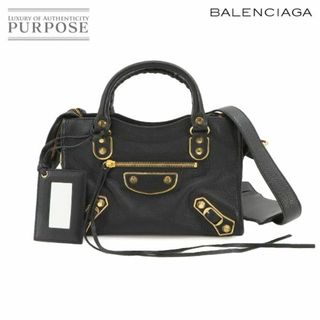 バレンシアガ(Balenciaga)の新品同様 バレンシアガ BALENCIAGA クラシック メタリック エッジ ミニ シティ 2way ハンド ショルダー バッグ レザー ブラック VLP 90226541(ハンドバッグ)