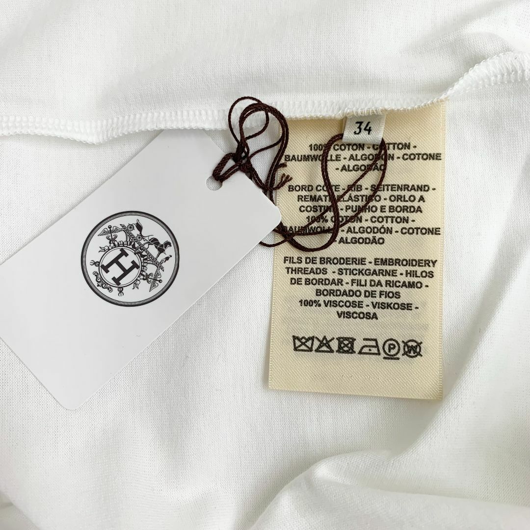 Hermes(エルメス)の8104 未使用 エルメス クリケティス コットン Tシャツ ホワイト レディースのトップス(Tシャツ(半袖/袖なし))の商品写真