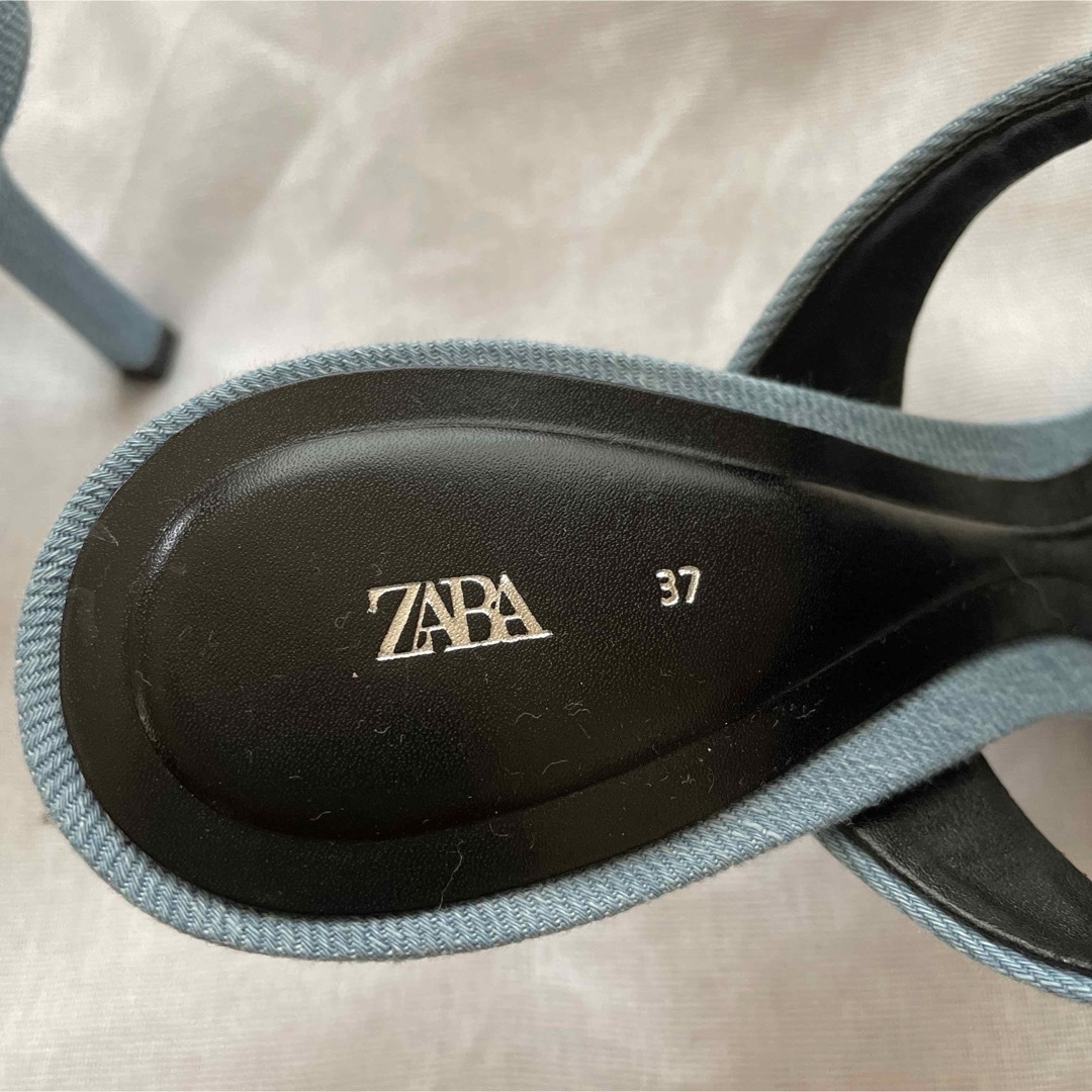 ZARA(ザラ)のZARA デニムミュール　新品未使用　サイズ37 レディースの靴/シューズ(ミュール)の商品写真