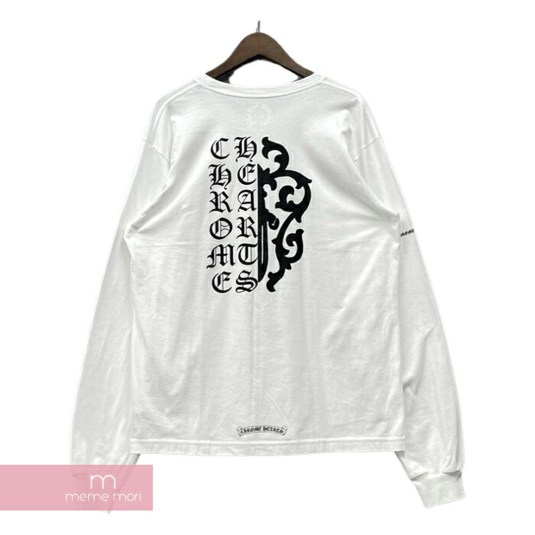 Chrome Hearts(クロムハーツ)のCHROME HEARTS Back Dagger Print Pocket L/S Tee クロムハーツ バックダガープリントポケットロングスリーブTシャツ 長袖カットソー ロンT ポケT ハーフダガー ホワイト サイズXL【240430】【中古-A】【me04】 メンズのトップス(Tシャツ/カットソー(半袖/袖なし))の商品写真