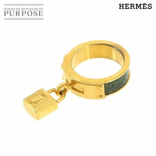 エルメス(Hermes)のエルメス HERMES ケリー スカーフリング クロコダイル グリーン ゴールド アクセサリー VLP 90226846(その他)