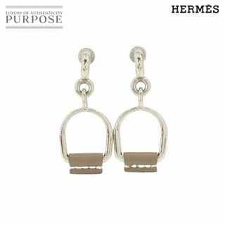 エルメス(Hermes)の未使用 展示品 エルメス HERMES エリタージュ エケストル エトリエ PM ピアス スイフト エトゥープ シルバー アクセサリー VLP 90226849(ピアス)