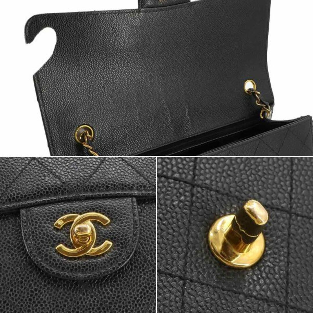 CHANEL(シャネル)の新品同様 シャネル CHANEL マトラッセ チェーン ショルダー バッグ キャビアスキン レザー ブラック ゴールド 金具 Matelasse VLP 90227210 レディースのバッグ(ショルダーバッグ)の商品写真