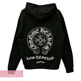 クロムハーツ(Chrome Hearts)のCHROME HEARTS Los Angeles Horseshoe Zip Up Hoodie クロムハーツ ロサンゼルスホースシュージップアップフーディ パーカー LA限定 ブラック サイズS【240429】【新古品】【me04】(パーカー)