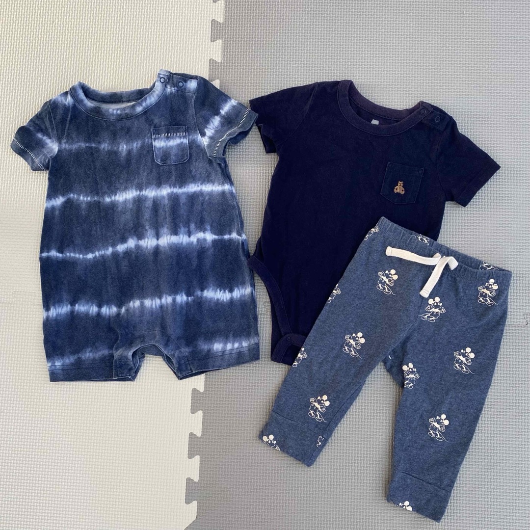 GAP(ギャップ)の【GAP】3点セット キッズ/ベビー/マタニティのベビー服(~85cm)(カバーオール)の商品写真