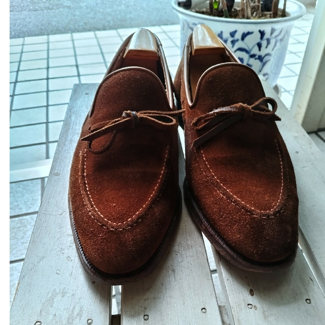 Crockett&Jones(クロケットアンドジョーンズ)の美品 クロケット＆ジョーンズ WENDOVER 6.5E リボンローファー メンズの靴/シューズ(ドレス/ビジネス)の商品写真