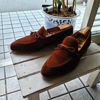 クロケットアンドジョーンズ(Crockett&Jones)の美品 クロケット＆ジョーンズ WENDOVER 6.5E リボンローファー(ドレス/ビジネス)