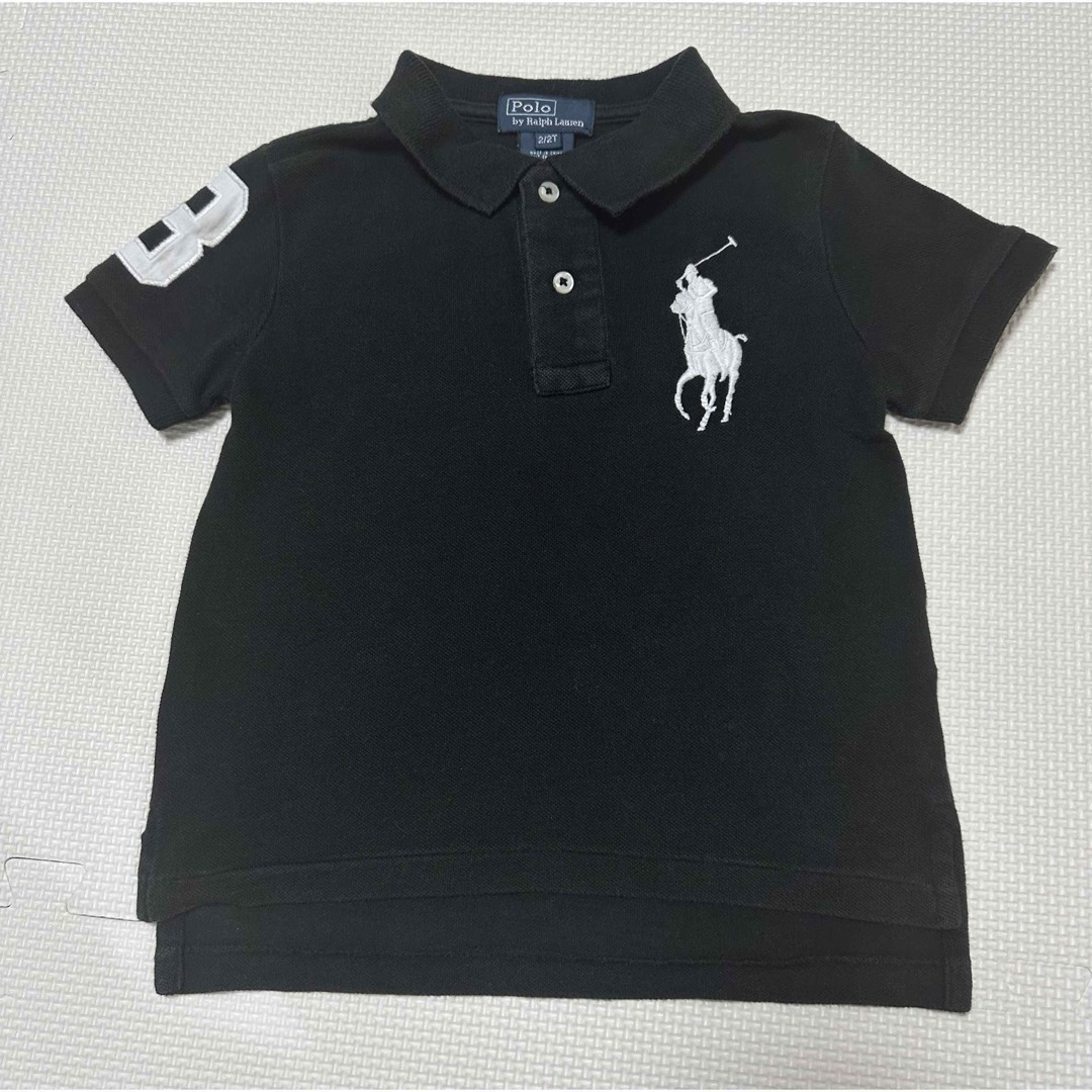 POLO RALPH LAUREN(ポロラルフローレン)の【ポロラルフローレン】ポロシャツ ビッグポニー ブラック キッズ 2T 95cm キッズ/ベビー/マタニティのキッズ服男の子用(90cm~)(Tシャツ/カットソー)の商品写真