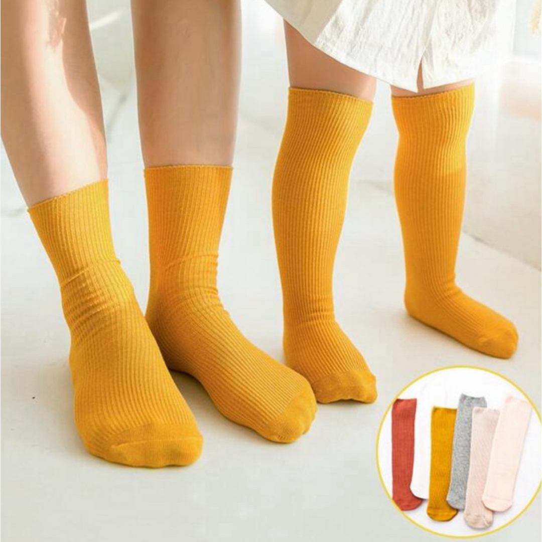 ENDO SOCKS 踵跡ないタイプ 大人まで履けるシンプル一色靴下ハイソックス レディースのレッグウェア(ソックス)の商品写真