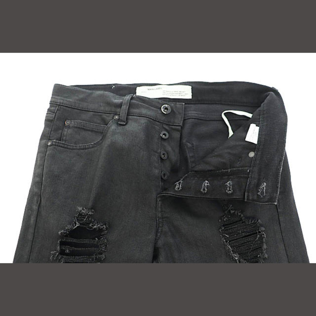 Off-White - オフホワイト ワックス ブラック スキニー ジーンズ Off-White - オフホワイト ワックス ブラック スキニー ジーンズ