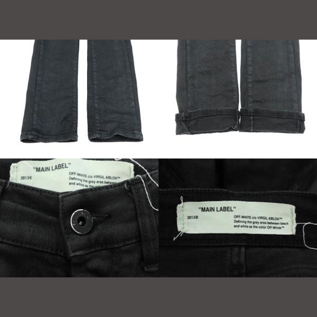 Off-White - オフホワイト ワックス ブラック スキニー ジーンズ Off-White - オフホワイト ワックス ブラック スキニー ジーンズ
