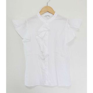 ナラカミーチェ(NARACAMICIE)の【夏物 新入荷】●NARACAMICIE/ナラカミーチェ●フリルバンドカラーシャツ/ブラウス/半袖 ホワイト/白 レディース 0【中古】夏 034042(シャツ/ブラウス(半袖/袖なし))