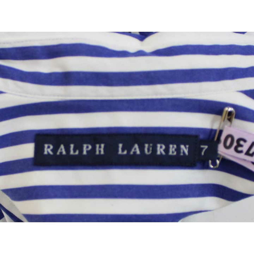 Ralph Lauren(ラルフローレン)の【春物 新入荷】■RALPH LAUREN/ラルフ ローレン■ストライプブラウス/長袖 ブルー×ホワイト/青×白 レディース 7【中古】春夏 424042 レディースのトップス(シャツ/ブラウス(半袖/袖なし))の商品写真