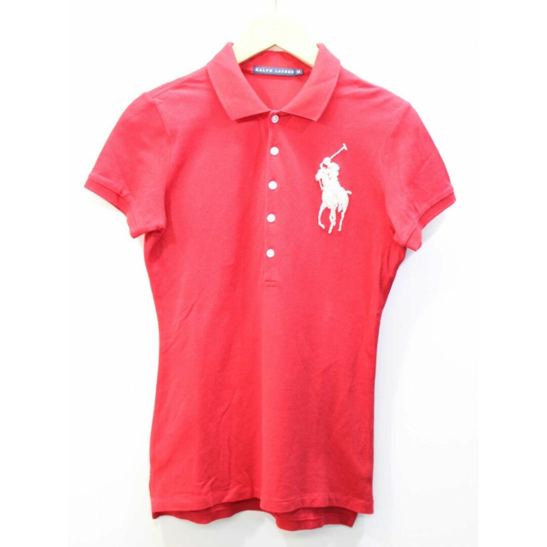 Ralph Lauren(ラルフローレン)の【夏物 新入荷】★POLO RALPH LAUREN/ポロラルフローレン★ビーズポニーポロシャツ/シンプル/カジュアル/おしゃれ/カットソー/ポロシャツ/半袖 レッド/赤 レディース M【中古】夏 524042 レディースのトップス(ポロシャツ)の商品写真