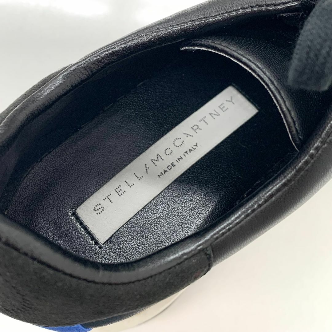 Stella McCartney(ステラマッカートニー)の8107 ステラマッカートニー エリス レザー ライン 厚底 シューズ ブラック レディースの靴/シューズ(スニーカー)の商品写真