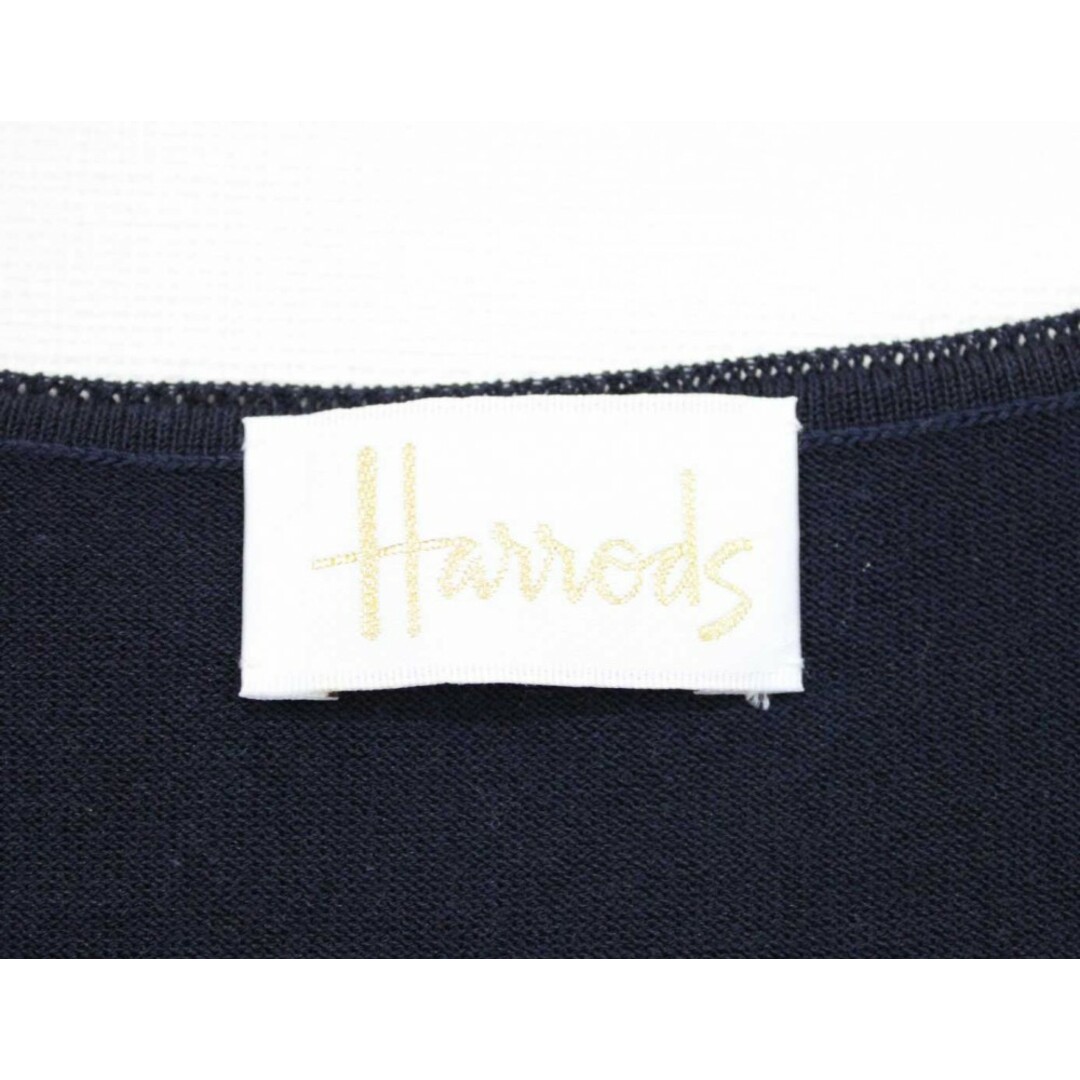 Harrods(ハロッズ)の【夏物 新入荷】●Harrods/ハロッズ●フリル切替ニット/プルオーバー/ノースリーブ ネイビー/紺 レディース 【中古】夏 034042 レディースのトップス(ニット/セーター)の商品写真