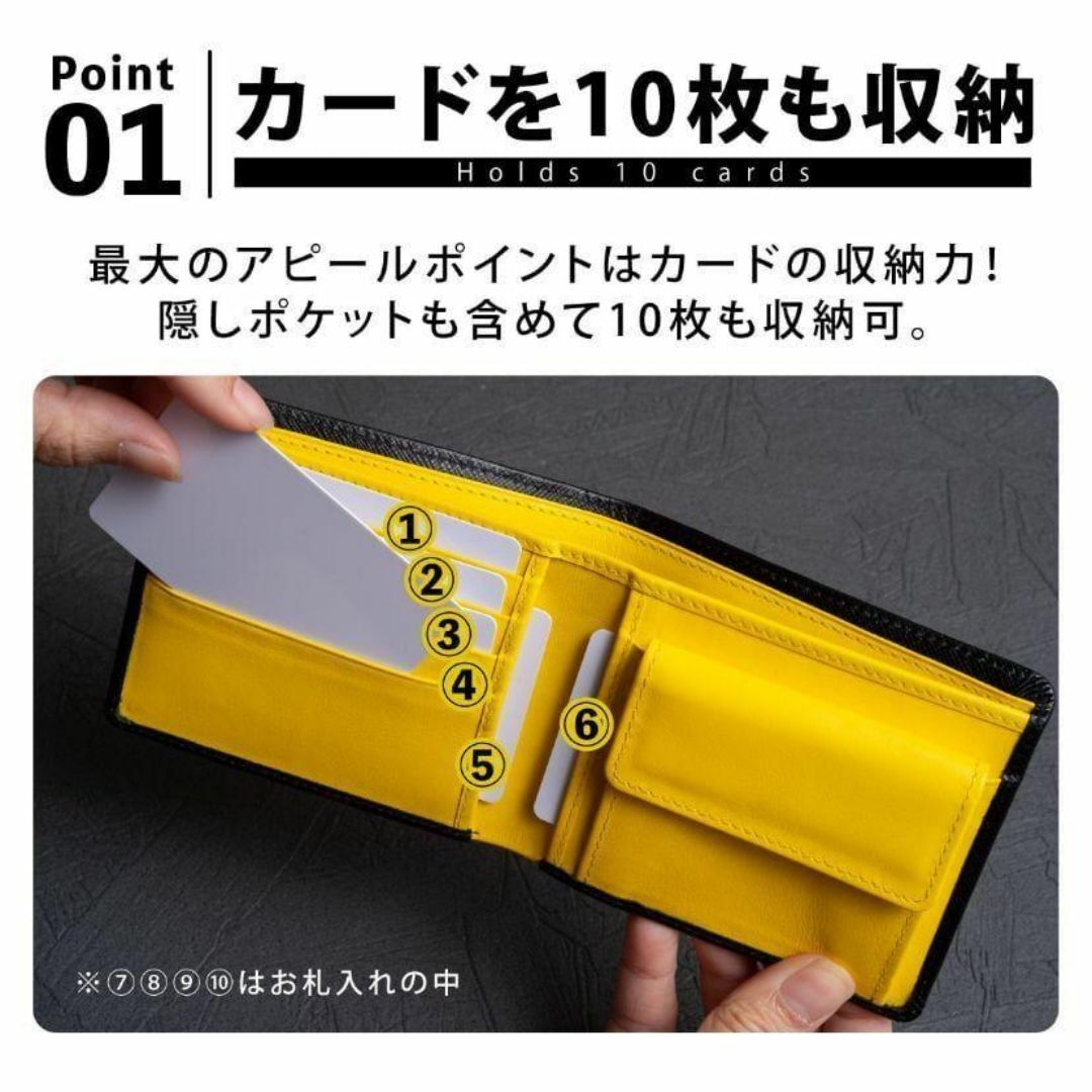 新品　訳あり　折りたたみ財布　二つ折り財布　レザー財布 メンズのファッション小物(折り財布)の商品写真