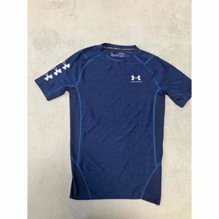 アンダーアーマー(UNDER ARMOUR)のアンダーアーマー  ヒートギア　コンプレショッンシャツ　紺(Tシャツ/カットソー(半袖/袖なし))