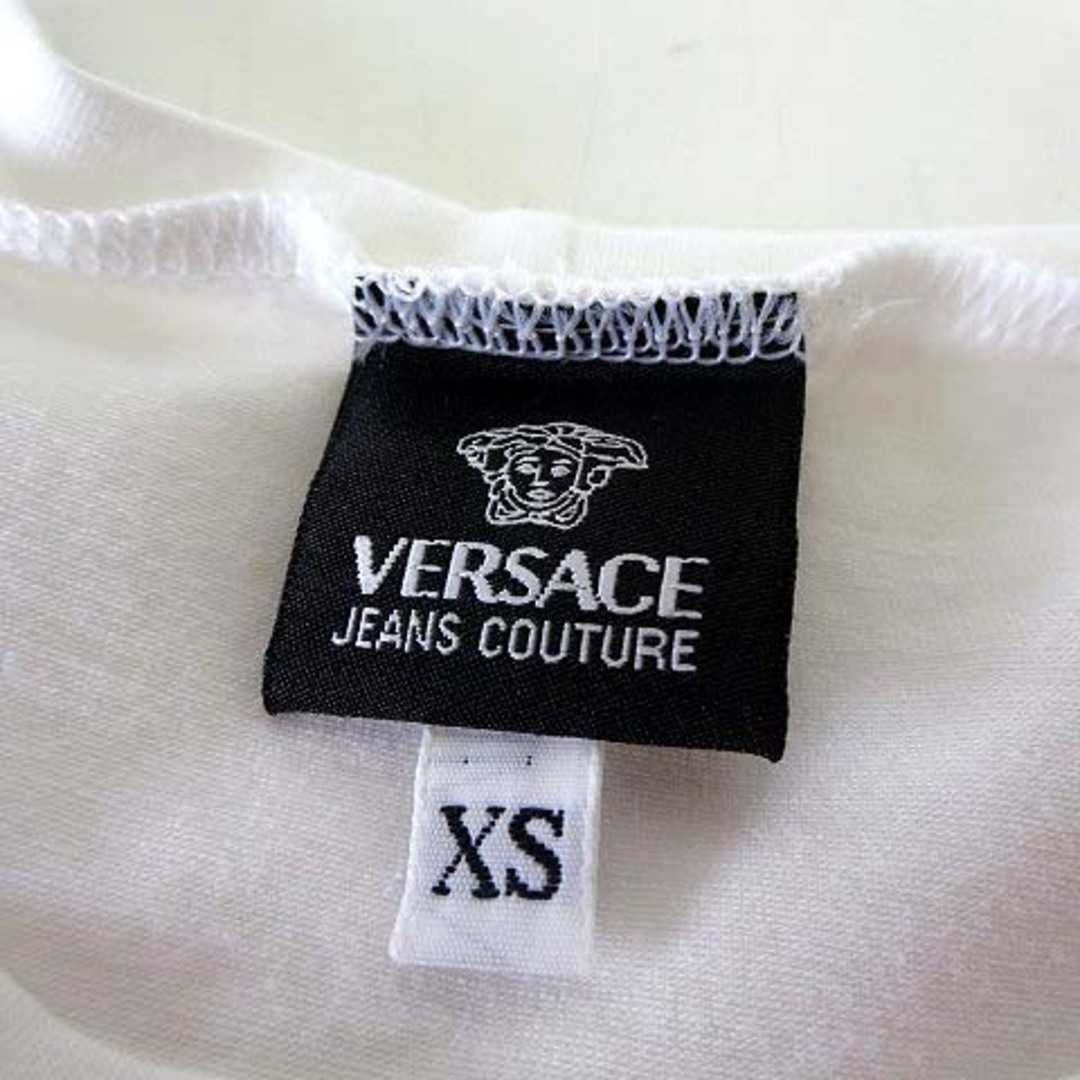 VERSACE(ヴェルサーチ)のヴェルサーチ VERSACE カットソー ノースリーブ メタルリング XS 白 レディースのトップス(カットソー(半袖/袖なし))の商品写真