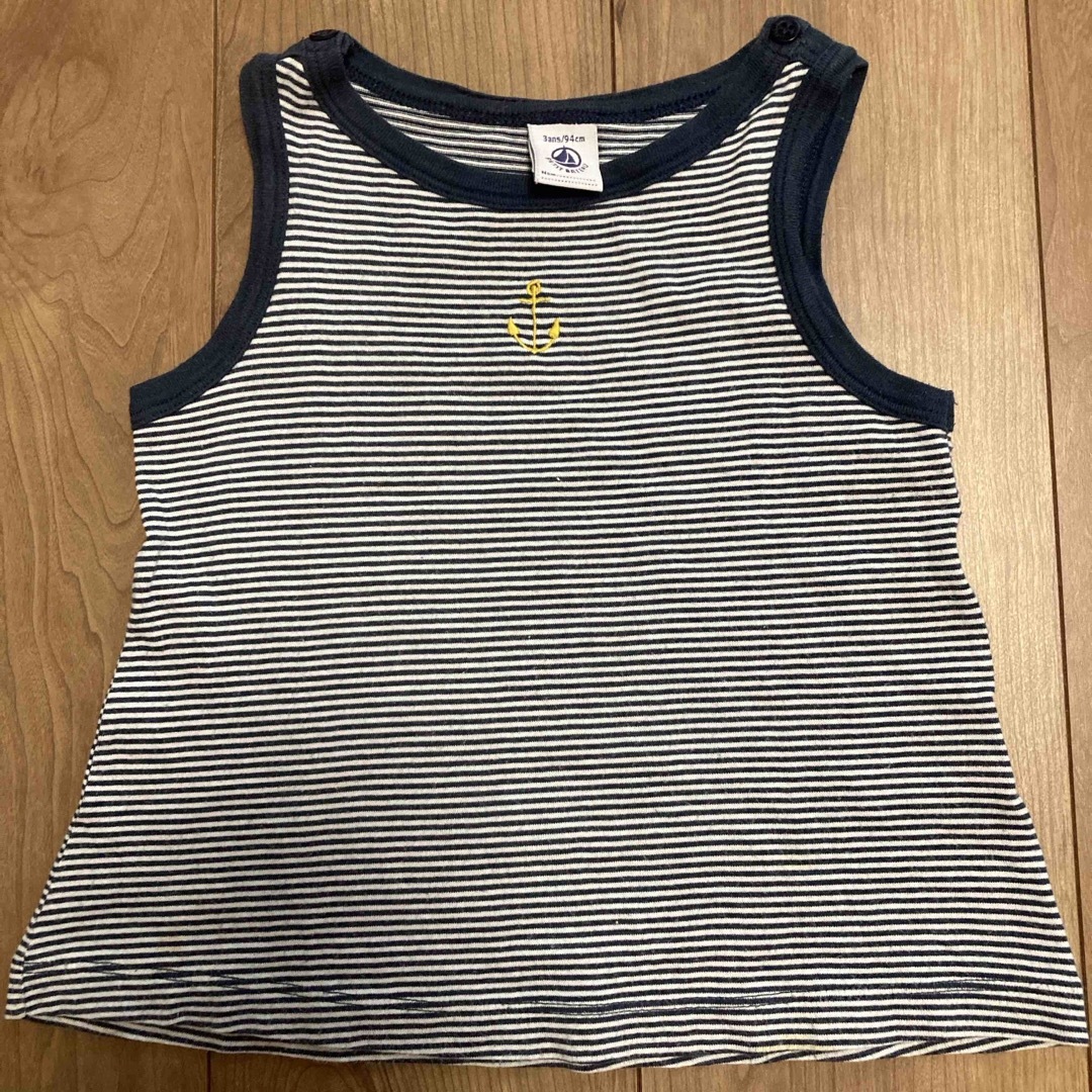 PETIT BATEAU(プチバトー)のPetit Bateau ノースリーブシャツ 94/102cm 2点セット キッズ/ベビー/マタニティのキッズ服女の子用(90cm~)(Tシャツ/カットソー)の商品写真