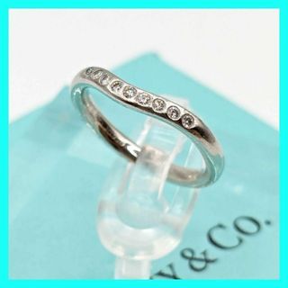 ティファニー(Tiffany & Co.)のティファニー Pt950 ダイヤモンド カーブドバンドリング プラチナ 9石(リング(指輪))
