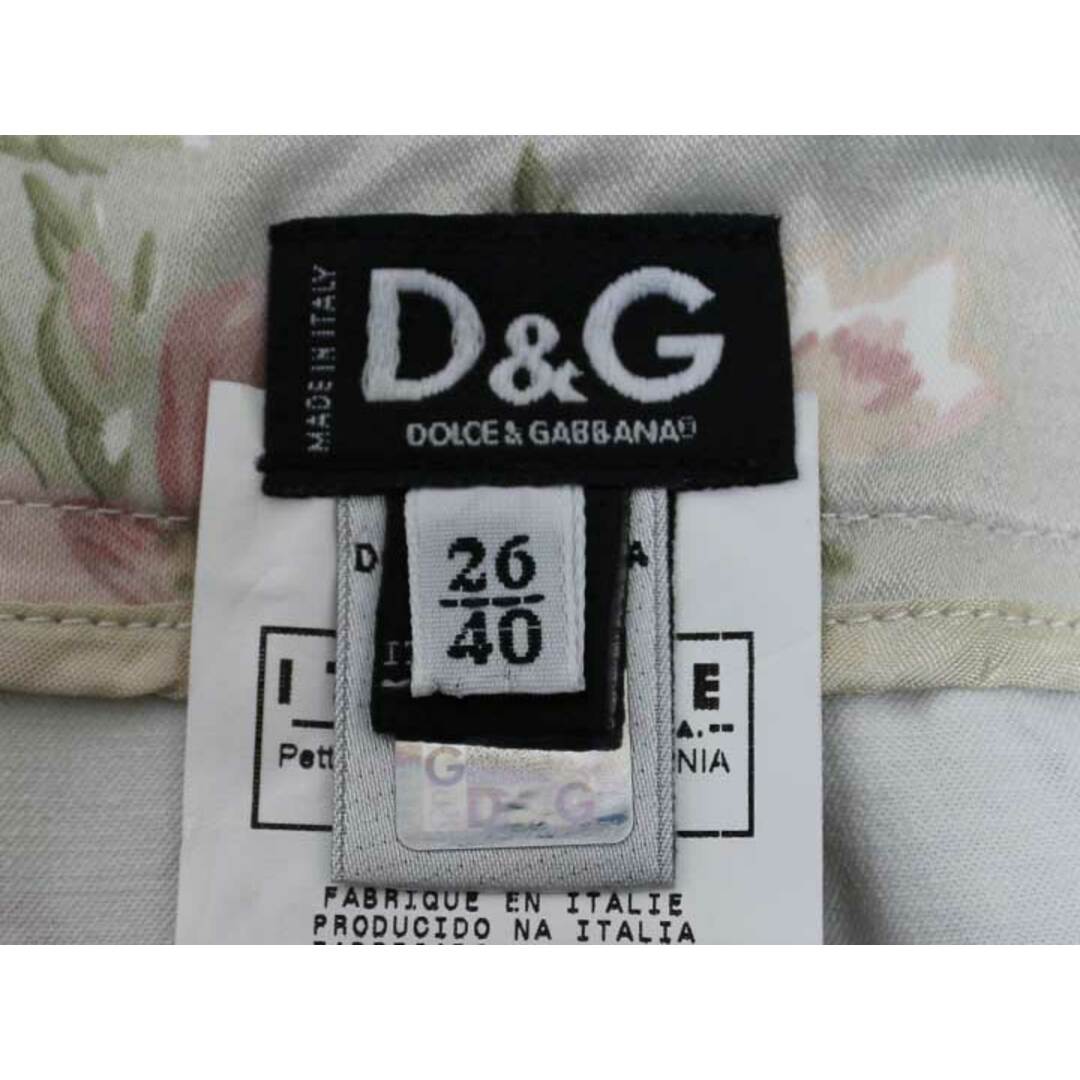 D&G(ディーアンドジー)の【夏物 新入荷】☆D&G/ディーアンドジー☆花柄プリントスカート/サイドジップ/ミディ丈 ライトグリーン×ピンク レディース 26/40【中古】春夏 624042 レディースのスカート(その他)の商品写真