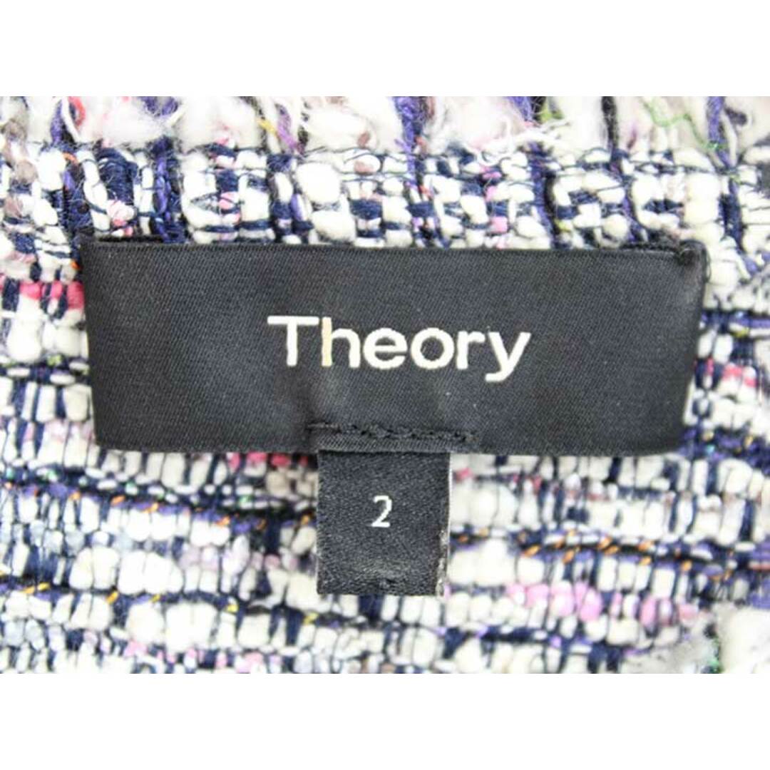 theory(セオリー)の【夏物 新入荷】‡theory /セオリー‡ツイードセットアップスカート/ノースリーブ/膝丈 ネイビー系/紺系 レディース 2/0【中古】夏春 524042 レディースのレディース その他(その他)の商品写真