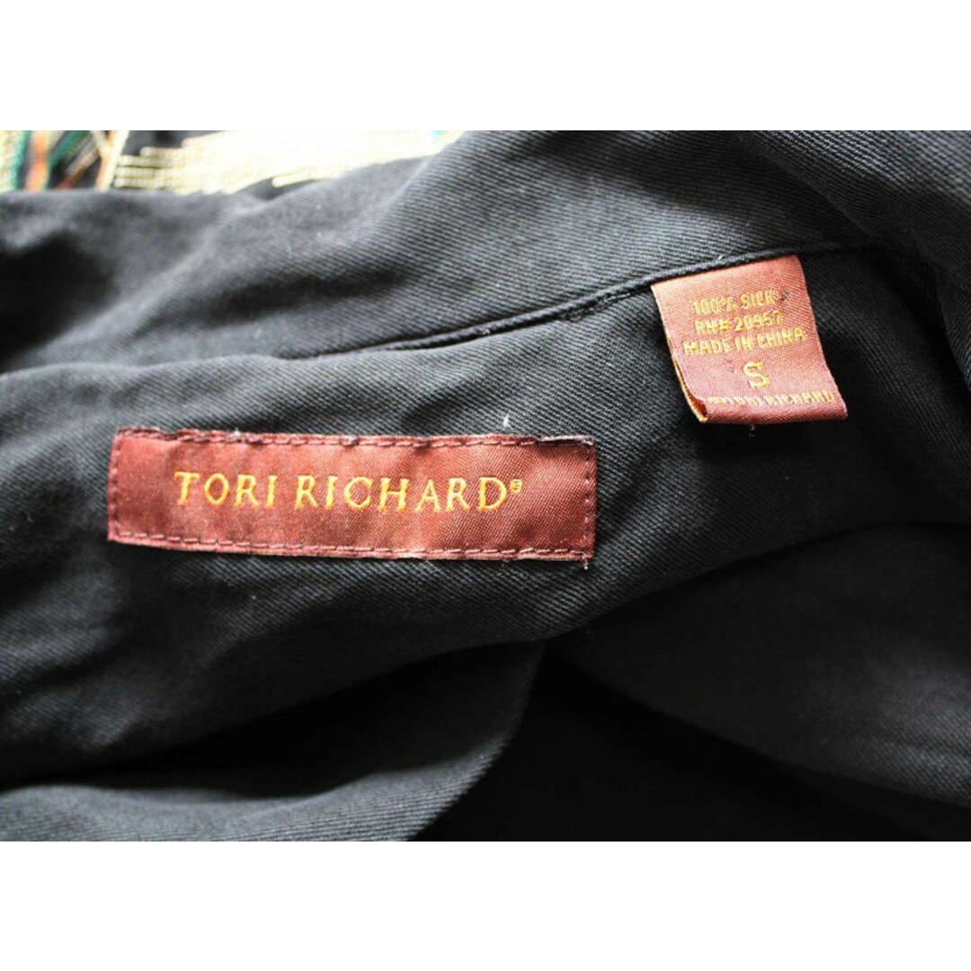 【夏物 新入荷】●TORI RICHARD/トリリチャード●刺しゅうアロハシャツ/半袖 ブラック/黒 メンズ  S【中古】夏 034042 メンズのトップス(シャツ)の商品写真