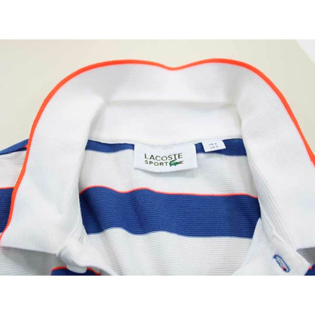 LACOSTE(ラコステ)の【夏物 新入荷】‡LACOSTE/ラコステ‡ボーダーポロシャツ/半袖  ブルー×ホワイト/青×白 メンズ S【中古】 夏 924042 メンズのトップス(ポロシャツ)の商品写真