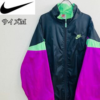 ナイキ(NIKE)の【希少】ナイキ ナイロンジャケット サイズM　赤タグ パープル ８０S(ナイロンジャケット)