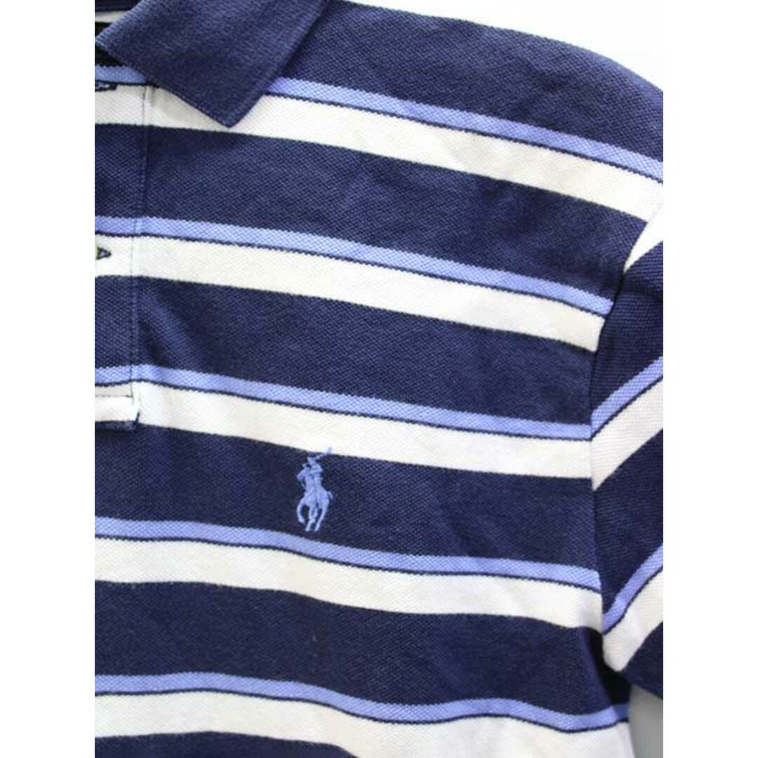 Ralph Lauren(ラルフローレン)の【夏物 新入荷】‡RALPH LAUREN/ラルフ ローレン‡ボーダーポロシャツ/半袖  ネイビー×ホワイト/紺×白 メンズ XS【中古】夏 924042 メンズのトップス(ポロシャツ)の商品写真