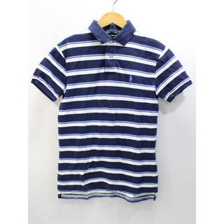 ラルフローレン(Ralph Lauren)の【夏物 新入荷】‡RALPH LAUREN/ラルフ ローレン‡ボーダーポロシャツ/半袖  ネイビー×ホワイト/紺×白 メンズ XS【中古】夏 924042(ポロシャツ)