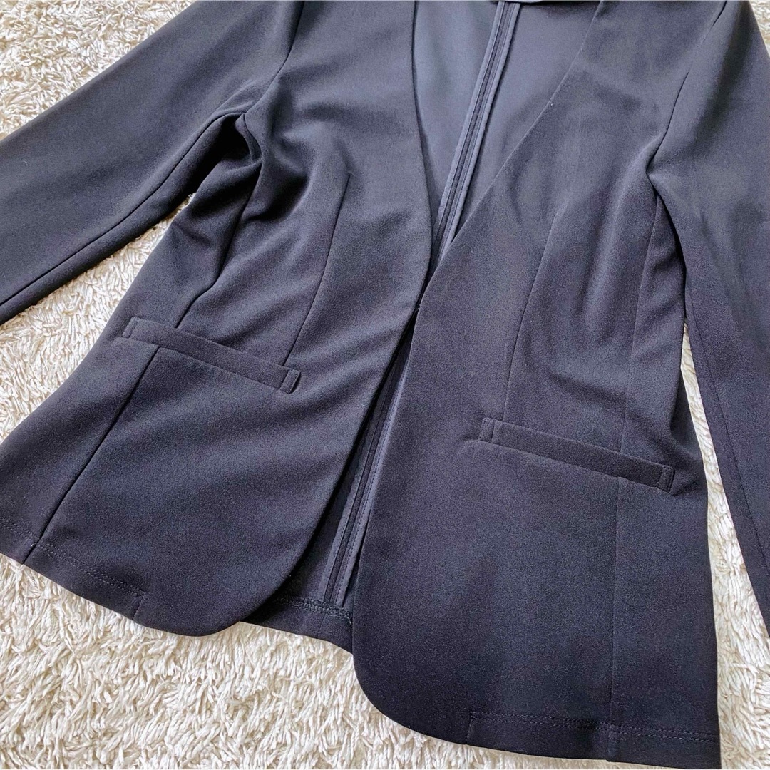 nano・universe(ナノユニバース)のナノユニバース パンツ スーツ セットアップ ノーカラー ストレッチ 洗濯可能 レディースのフォーマル/ドレス(スーツ)の商品写真