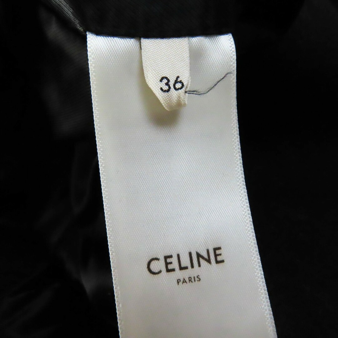 celine(セリーヌ)の極美品◎CELINE セリーヌ 19AW 2M403814E ウール 金ボタン ダブルブレスト ロング コート ブラック 36 フランス製 正規品 レディース レディースのジャケット/アウター(ロングコート)の商品写真