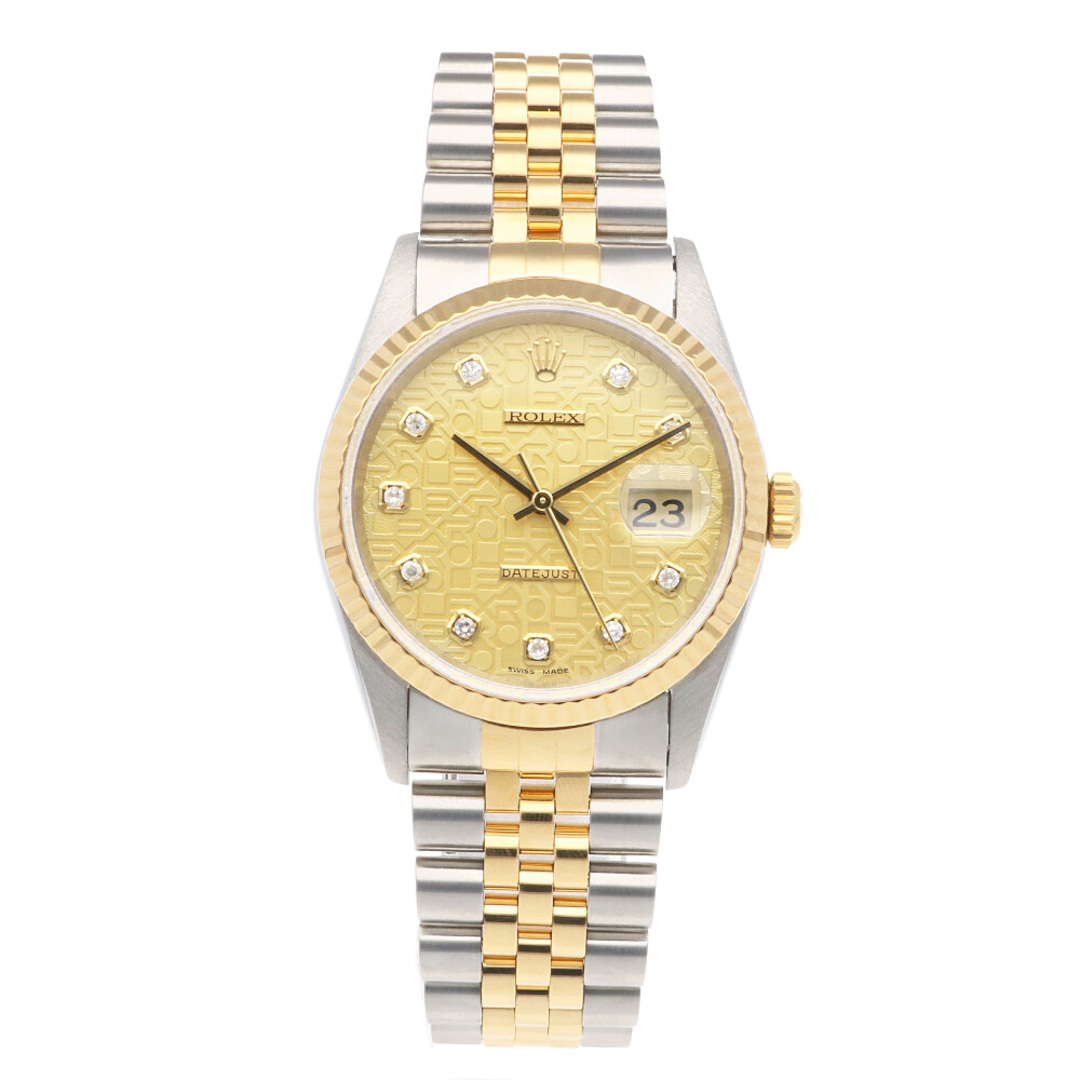 ROLEX(ロレックス)のロレックス デイトジャスト オイスターパーペチュアル 腕時計 時計 ステンレススチール 16233G 自動巻き メンズ 1年保証 ROLEX  中古 メンズの時計(腕時計(アナログ))の商品写真