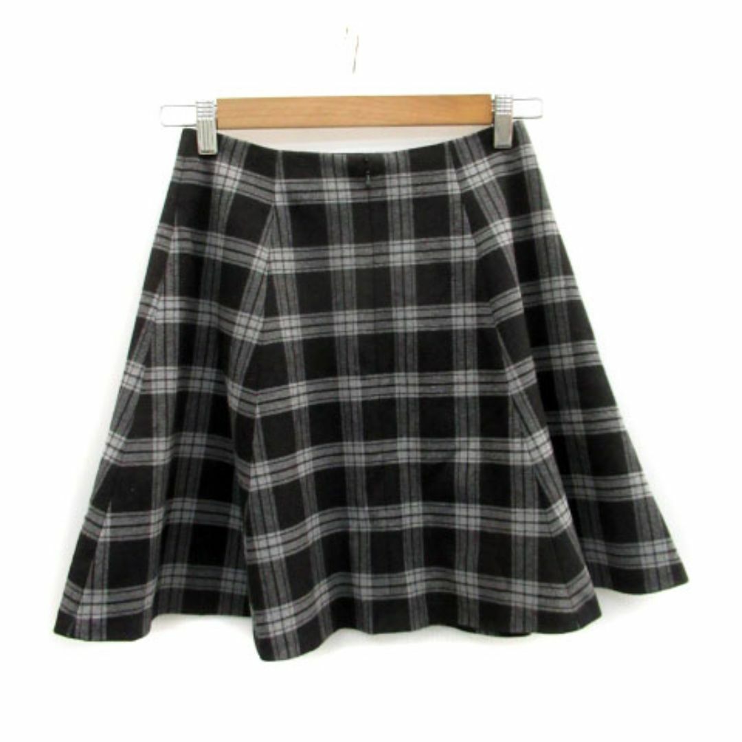 REDYAZEL(レディアゼル)のREDYAZEL フレアスカート ミニ丈 チェック柄 S ブラック  レディースのスカート(ミニスカート)の商品写真