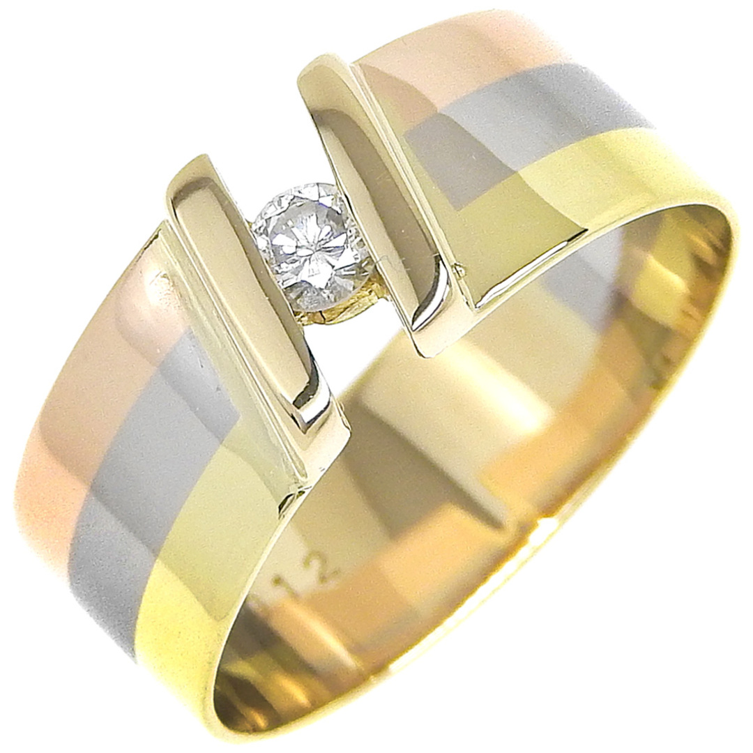 K18ゴールド×ダイヤモンド 14号 0.12 約4.0g レディース リング・指輪 レディースのアクセサリー(リング(指輪))の商品写真