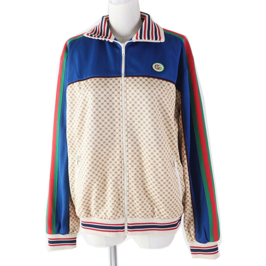 GUCCI - 極美品◎GUCCI グッチ 655196 インターロッキングG プリントジャージージャケット マルチ M イタリア製 正規品 レディース