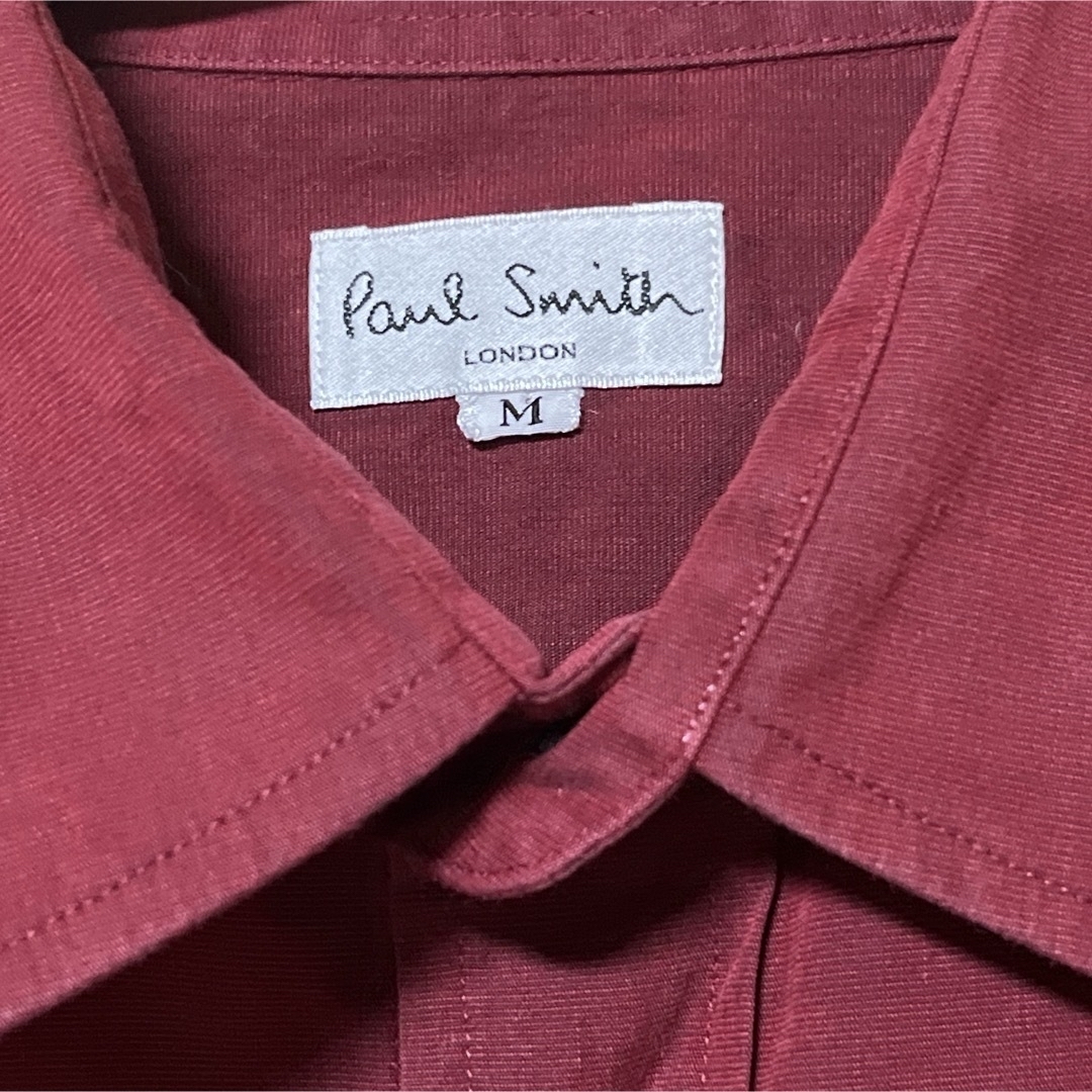 Paul Smith(ポールスミス)のPaul Smith ポールスミス　コットンシャツ　サイズM  ボルドー メンズのトップス(シャツ)の商品写真