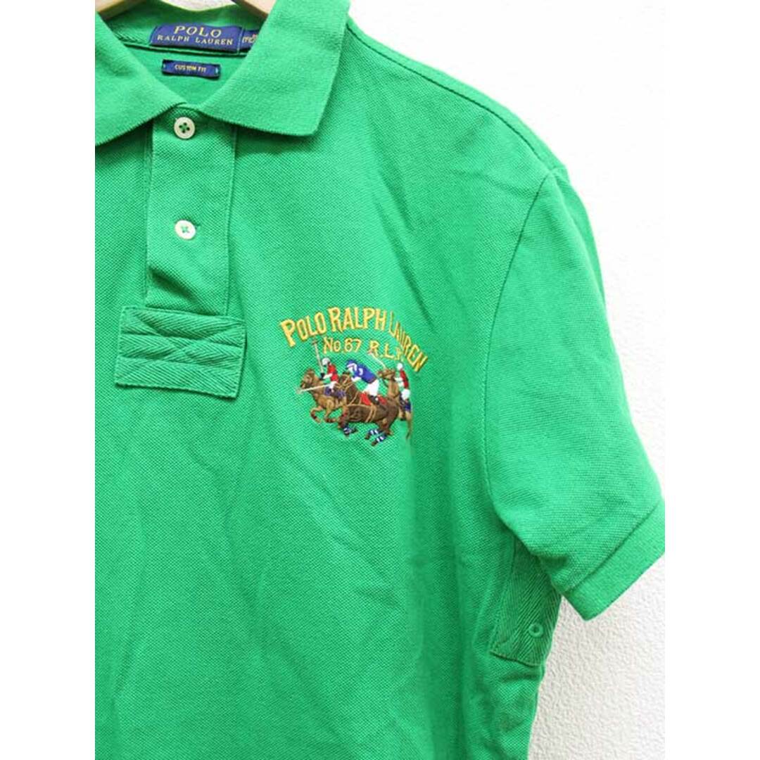 POLO RALPH LAUREN(ポロラルフローレン)の【春物 新入荷】■POLO RALPH LAUREN/ポロ ラルフ ローレン■ポロシャツ/半袖 グリーン/緑 メンズ M【中古】春夏 424042 メンズのトップス(ポロシャツ)の商品写真