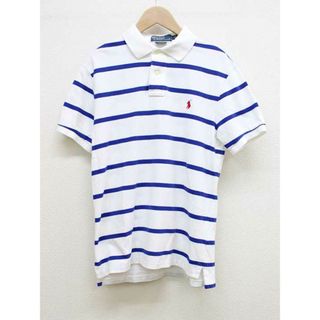 ポロラルフローレン(POLO RALPH LAUREN)の【夏物 新入荷】■POLO RALPH LAUREN/ポロ ラルフ ローレン■半袖ボーダーポロシャツ/半袖 ブルー×ホワイト/青×白 メンズ M【中古】夏 424042(ポロシャツ)