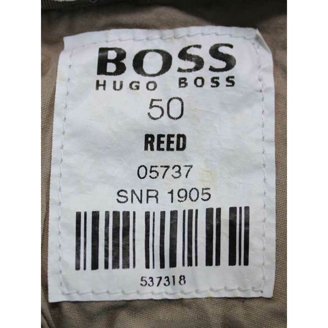 HUGO BOSS(ヒューゴボス)の【夏物 新入荷】‡HUGO BOSS/ヒューゴボス‡コットンパンツ/十分丈 グレー ジュ メンズ 50【中古】  春夏 924042 メンズのスーツ(スラックス/スーツパンツ)の商品写真