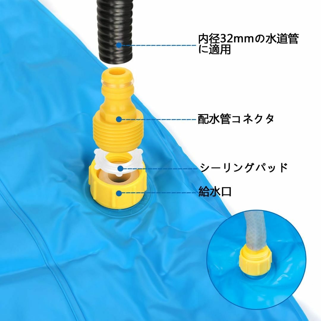 【色: ブルー】ODOLAND 噴水マット 噴水おもちゃ 噴水池 プレイマット  キッズ/ベビー/マタニティのキッズ/ベビー/マタニティ その他(その他)の商品写真