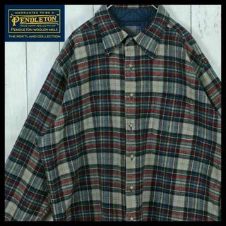 PENDLETON - 【希少】ペンドルトン 70s シャツ USA製 シャモアクロス チェック 長袖
