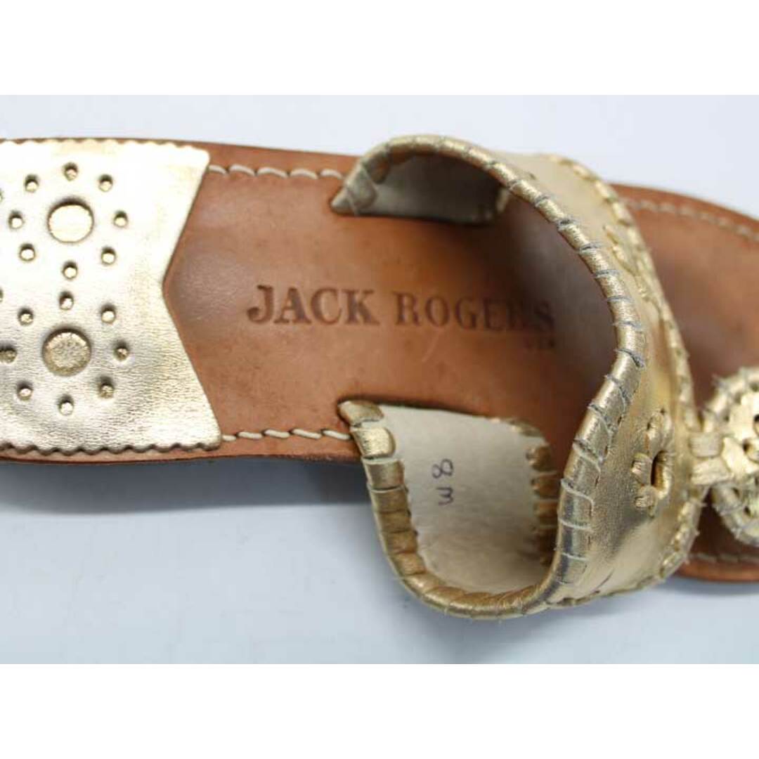 【夏物 新入荷】★JACK ROGERS/ジャックロジャース★トングサンダル/おしゃれ/カジュアル/サンダル/シューズ/靴 ゴールド/金 レディース W8【中古】夏 724042 レディースの靴/シューズ(サンダル)の商品写真