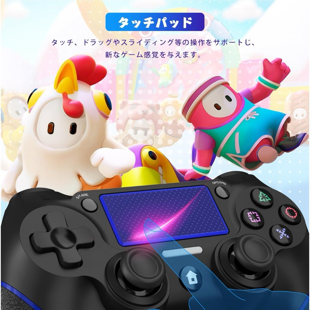 ✨3個✨PS4コントローラー　ワイヤレス　多機能　二重振動　Bluetooth エンタメ/ホビーのゲームソフト/ゲーム機本体(その他)の商品写真