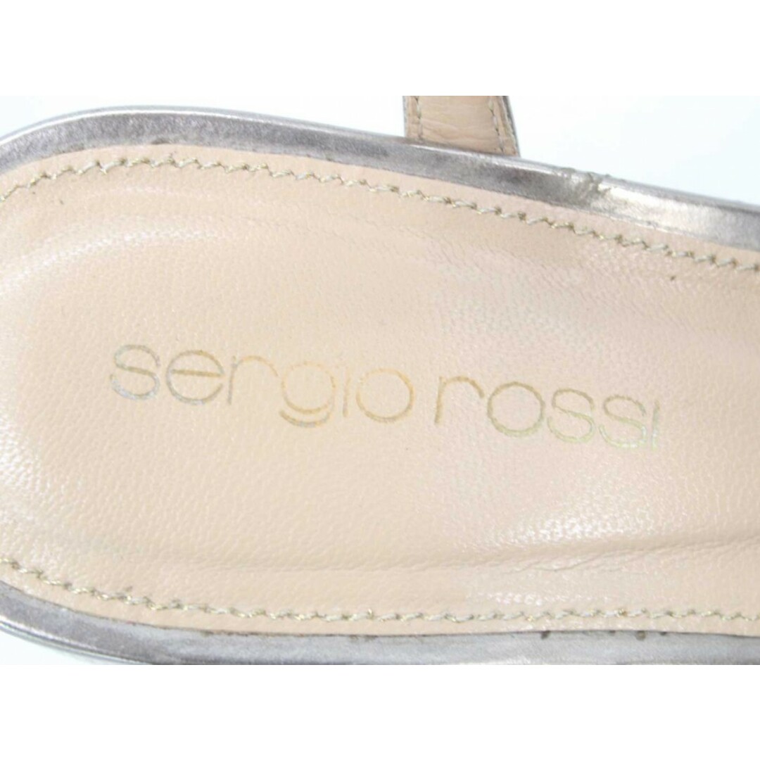 Sergio Rossi(セルジオロッシ)の【夏物 新入荷】◇Sergio rossi/セルジオロッシ◇ウェッジソールストラップサンダル/アンクルストラップ/メタリック/シューズ/靴 ブラウンベージュ レディース 37 1/2【中古】夏 624042 レディースの靴/シューズ(サンダル)の商品写真